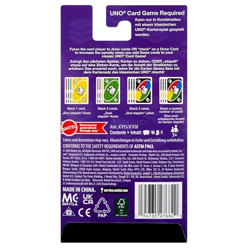 Mattel Games UNO JCV58 Zusatzpaket für Kinder, Erwachsene und Familienspielabende – Bild 7