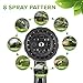 Signature Garden Heavy-Duty Water Hose Spray Nozzle - Comfort-Grip Hose Attachment - 8 Different Spray Patterns - Garden Hose Nozzle for Watering Lawns & Gardens, Washing Cars & Pets (Green)