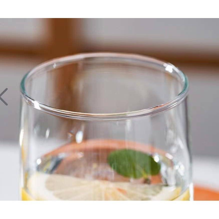 Image of WRINGO 350 ML Water Glasses Transparent Long Glass | Highball Glasses | Juice Glass | Plaza Tumbler Set of (6) (WR-07)