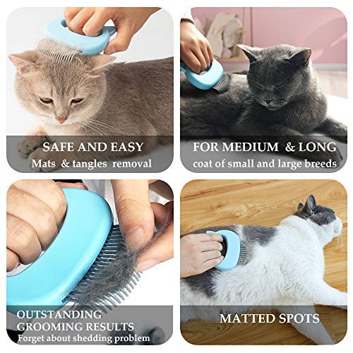 Gentle Cat Grooming Comb Massager - Pet Hair Remover Nail Clipper Cat Puppy Rabbit Pet Shell Massage Deshedding Grooming Shedding Trimming Soft Tools Removing/Loosing Matted Fur Knots Tangles Painless - Thumbnail 6
