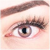 Sehr stark deckende und natürliche violette lila Kontaktlinsen SILIKON COMFORT NEUHEIT farbig „Rose Violet“ + Behälter von GLAMLENS - 1 Paar (2 Stück) - DIA 14.00 - ohne Stärke 0.00 Dioptrien