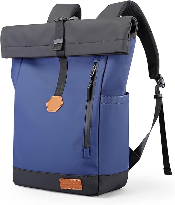BANGE Rolltop Hátizsák Nagy Kapacitás Vízálló Laptop Hátizsák Kék