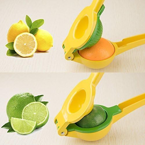 FUKTSYSM Lemon Squeezer - New Top Metal Citrus Squeezer 2 in 1 Lemon Juicer/Lime Squeezer, Robust Design, Anti corrosion and Dishwasher Safe, Faster, More Efficient Juicing