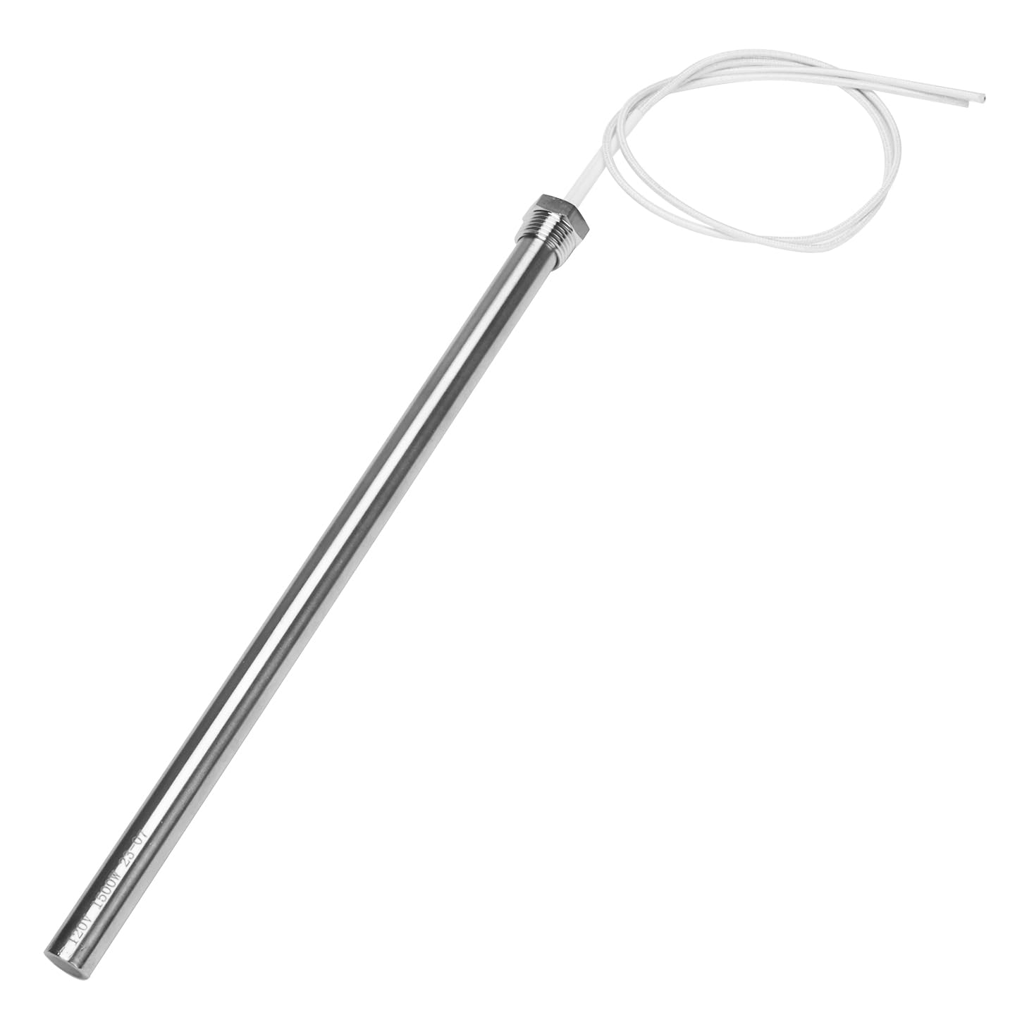 DERNORD Immersion Cartridge Heater 120V 1500W Hot Rod Heating Element Replacement 1/2 Inch Thread
