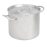 12 quarts Stainless Steel Aluminum-Clad Stock Pot with Cover