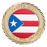 United States Puerto Rico La Isla del Encanto Commonwealth with Flag Challenge Coin