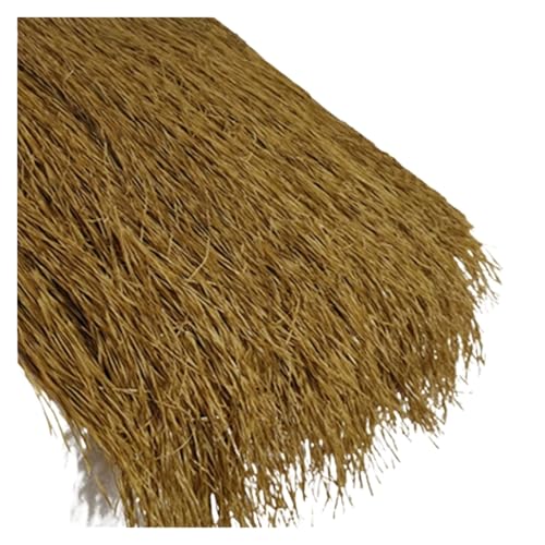 OHZI3Q Simulated Palm Thatch Home Roofing Panel Covers Artificial Straw Mat Roof Carpet Trim Garden Landscape Decorative Material Tool for roof(Khaki)