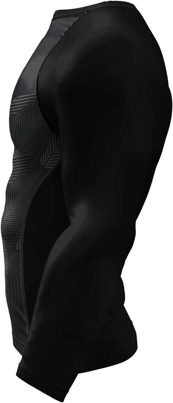 Red Plume Men’s Athletic Long Sleeve Compression Shirts/Men’s Cool Compression Top for Sports - Image 5