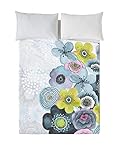 Se puede lavar a máquina NATURALS Juego De Sábanas Bonjour Blanco/Azul/Verde Cama 150 (230 x 270 cm + 2/45 x 90 cm)