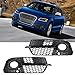 Front Bumper Fog Light Grille, 2 Pcs Gloss Black Front Left Right Bumper Fog Light Lamp Grill Grille Cover Trim Honeycomb Mesh Vent Grille Replacement for Q5 SQ5 2013‑2017