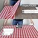 Neatiffy Disposable Plastic Table Cloth Roll | 54 in x 108 Ft Waterproof Tablecloth | Table Cover for Rectangle, Square, Round Oval Tables | Picnic, Party, Banquet, Birthdays, Weddings, Red Checkered