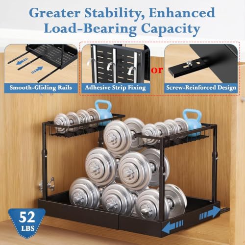Aisslro-Under-Sink-Organizer-2-Tier-Pull-Out-Cabinet-Organizer-Expandable-Adjustable-Slide-Out-Shelf-179295-Under-Sink-Storage-for-Kitchen-Bathroom-Laundry-Cabinet-Storage-Black
