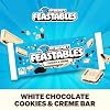 MrBeast Feastables Cookies & Creme Chocolate Bar, King Size, 10 Count, White Chocolate with Cookie Pieces, Fairtrade Cocoa, 2.1oz Each