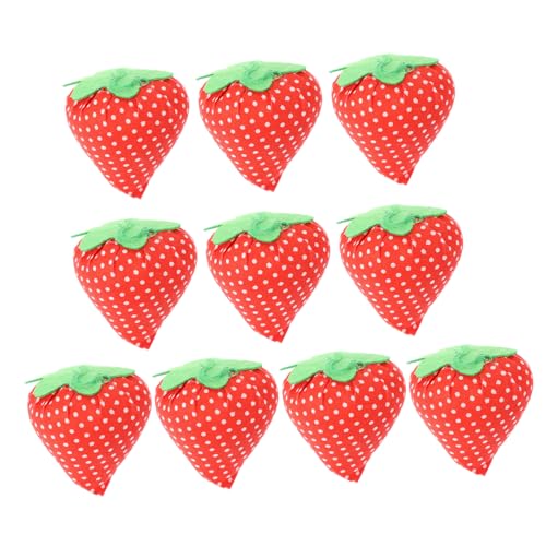 Uonlytech 10pcs Mini Pin Cushions Strawberry Sewing Needle Holder Portable Sewing Accessories