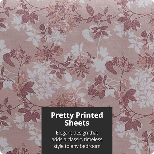 Image of Tahari Home Brushed Flannel 4-Piece Bedding Set, Queen, Mora Blush