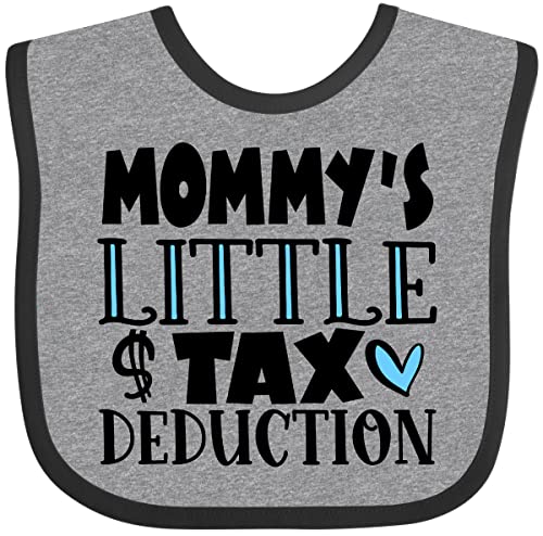 inktastic Mommy's Little Tax Deduction Blue Hearts Baby Bib