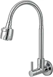 Torneira Gourmet Cozinha Parede Pia Flexível 2 Jatos Abs