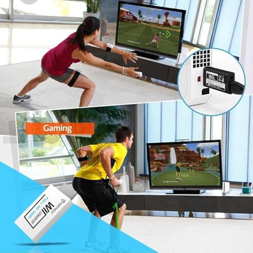 Image of PORTHOLIC Wii to HDMI Converter 1080P for Full HD Device, Wii HDMI Adapter with 3.5mm Audio Jack&HDMI Output Compatible with Wii, Wii U, HDTV, Monitor-Supports Wii Display Modes 720P