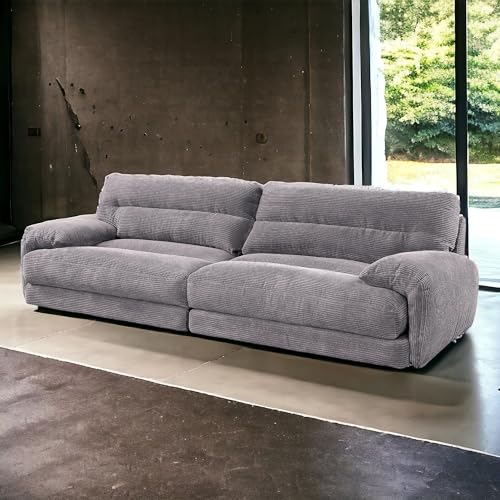 OPAHDN Transform Your Living Space with Modern Gray Sofa, Comfortable