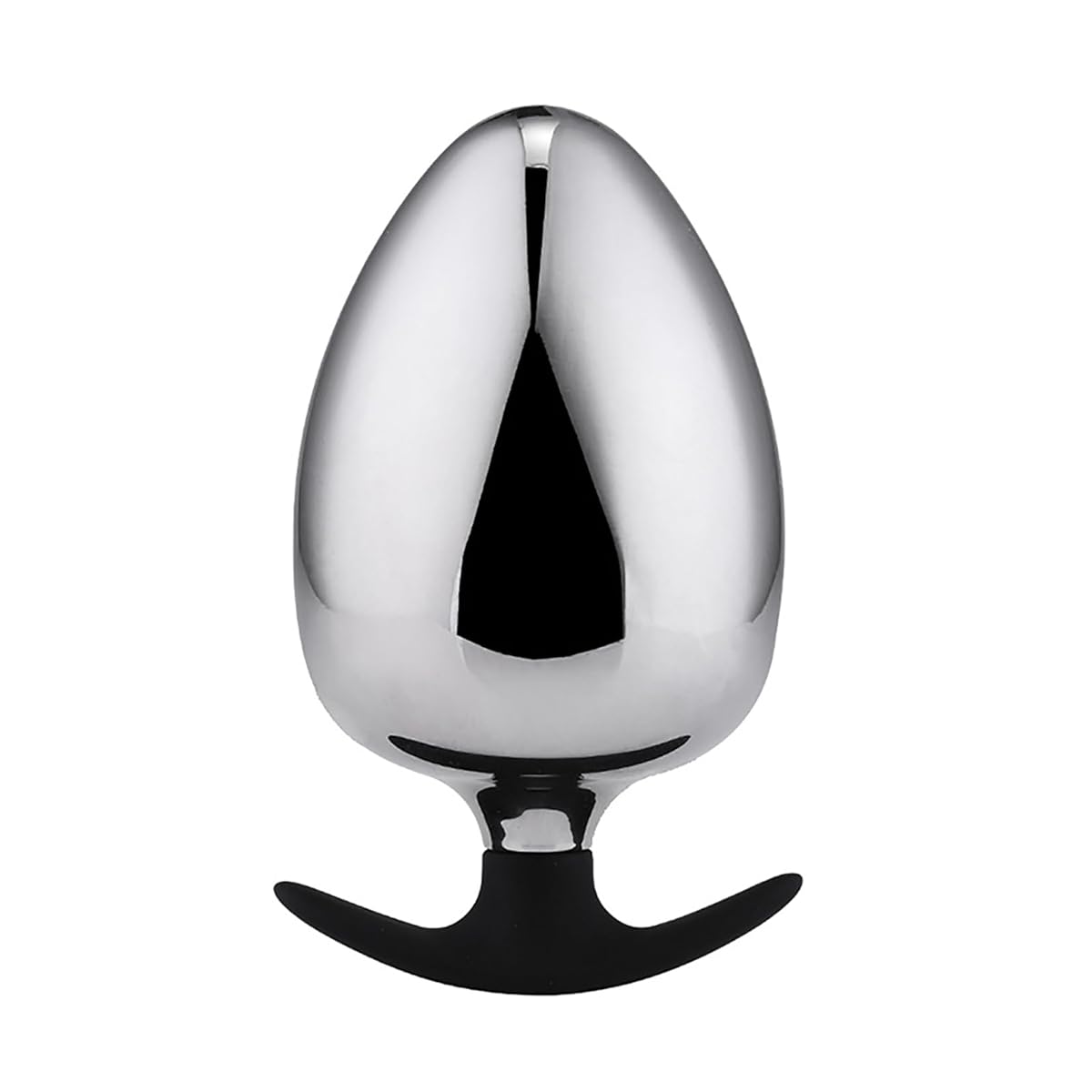アナニーアナルプラグ アナルディル プラグ ステンレスアナル ディルド卵形 アンカー形 シリコン製底部 巨大(Lサイズ)