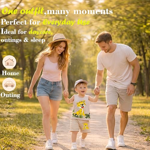 Image of Infantbond Baby & Kids Summer Wear /T-shirt & Short /Cotton Summer Dress /Cut Sleeves T-shirt Nekar