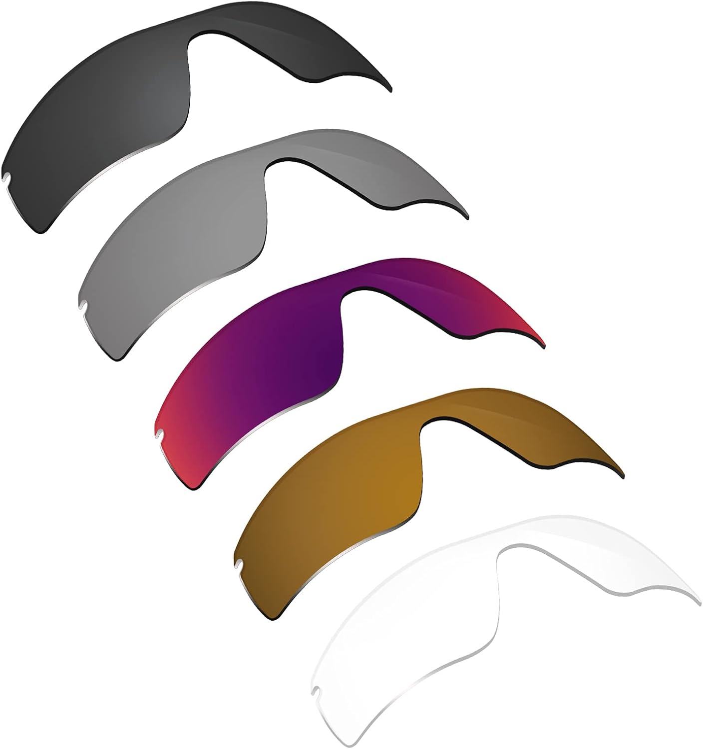 Glintbay 5 Pieces Replacement Lenses for Oakley Radar Path