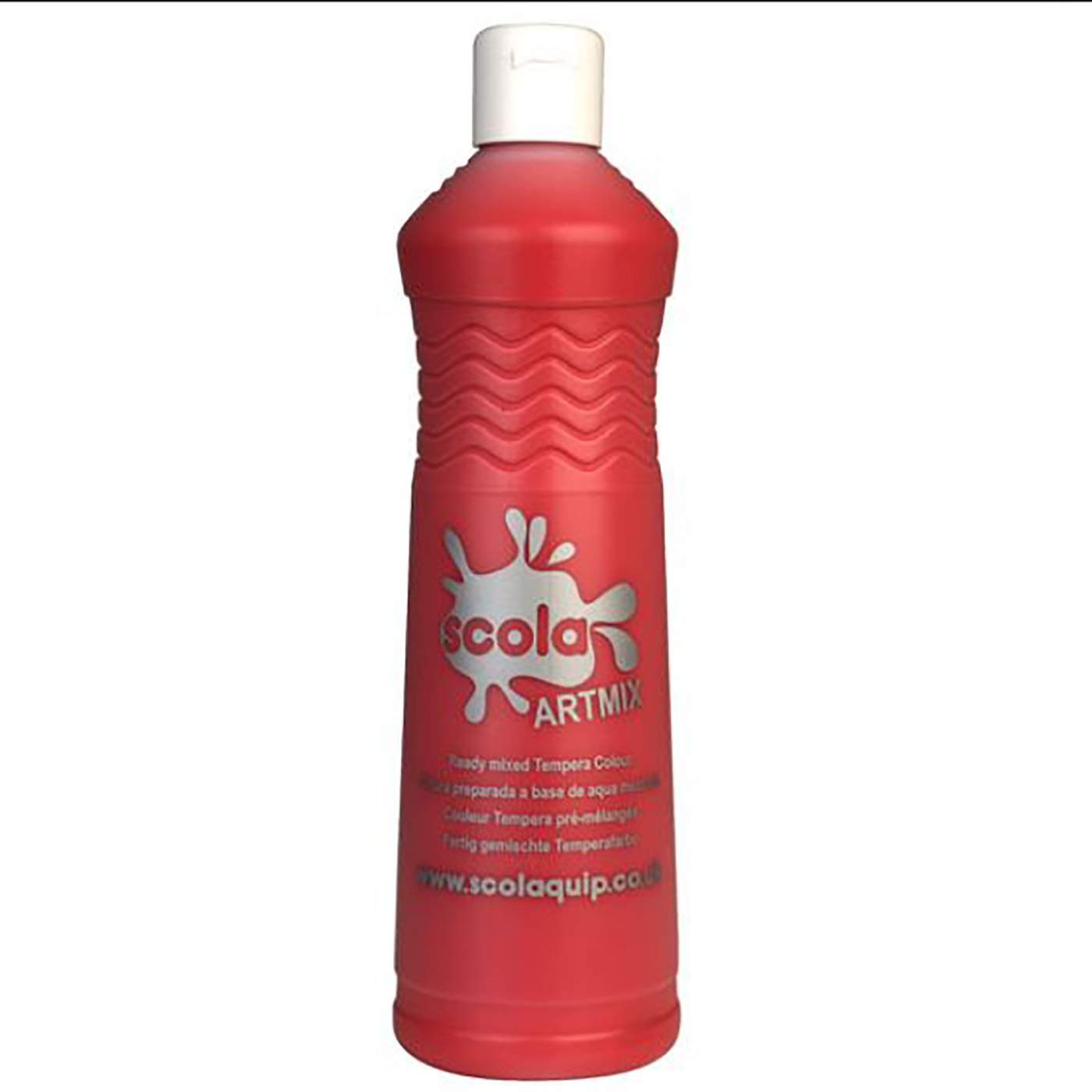 scola 600ml Artmix Flourescent Poster Paint - Rocket Red
