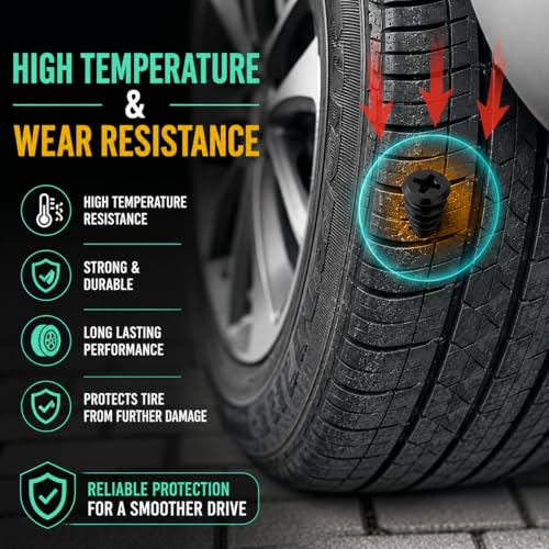 Image of Tubeless Tyre Repair Rubber Nail Kit for Car, Bike, Motorcycle, Scooter and Bicycle, No Glue Required, Quick Puncture Repair, Pack of 10