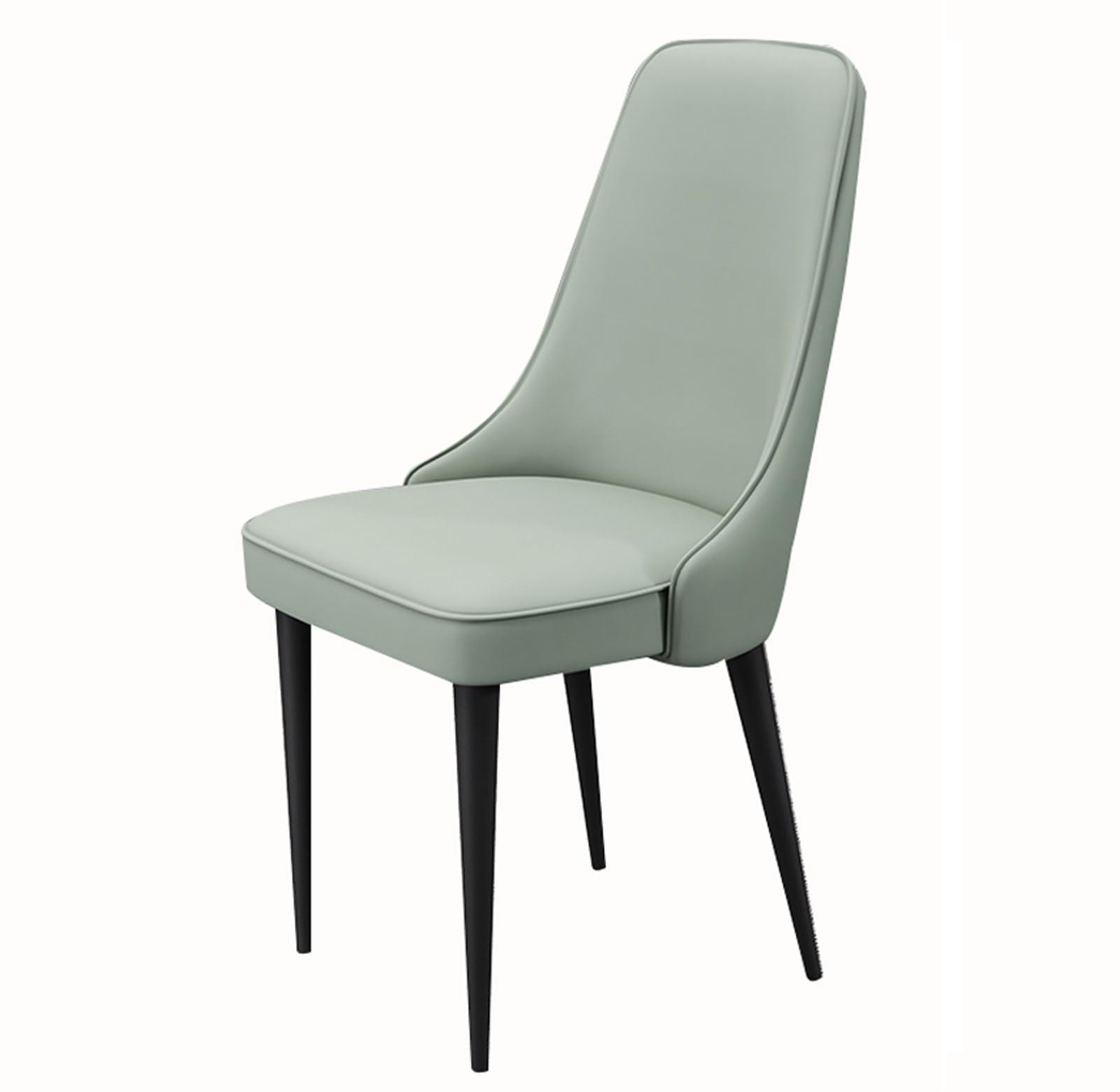YXCUIDPDining Kitchen Room Chairs Living Room Side Chairs with Soft Poly Urethane Leather Cushion Seat and Metal Legs，Modern Upholstered Dining Chairs(Green)