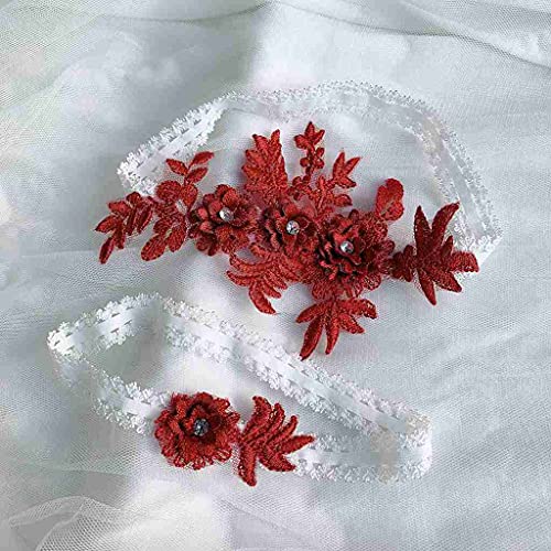 Yunyuebridal YY-01 Vintage Handmade Lace Appliques Bridal Garters thumb #2