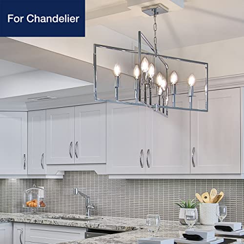 Flsnt 5000K Daylight B10 Dimmable Led E12 Candelabra Bulbs, 40W Equivalent Led Chandelier Light Bulbs, 450Lm, Clear Glass Finishing, 12 Pack #TOP5