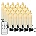 Produktbild yunsheng 20er Weihnachtsbaumkerzen mit Fernbedienung Timer, Warmweiß Christbaumkerzen Kabellos, Batteriebetriebene Flammenlose Flackern Weihnachtsbaum Lichterkette, Wasserdicht, Weihnachtsdekoration