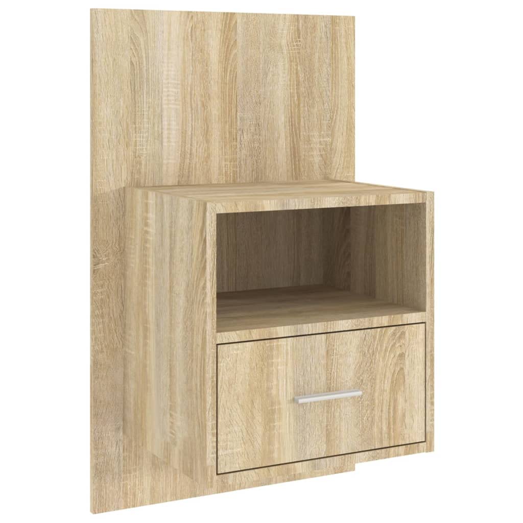 vidaXL Wiszące szafki nocne, 2 szt., dąb sonoma, szafka wisząca, szafka, szafka ścienna, szafki wiszące, szafki, szafki ścienne, szafka nocna