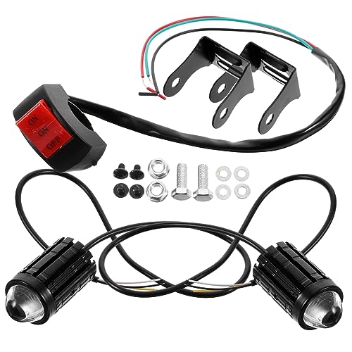 SOIMISS 1 Set Motorcycle Headlights Headlight Motorcycle Running Lights Motorcycle Supply Motorcycle Part Motorbike Driving Lights Motorcycle Driving Lights Aluminum Super Bright Component