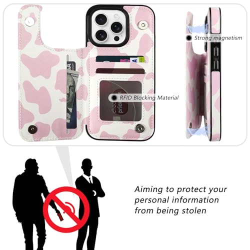 Étui en cuir résistant iPhone 16 Pro clapet de protection robuste aux finitions soignées