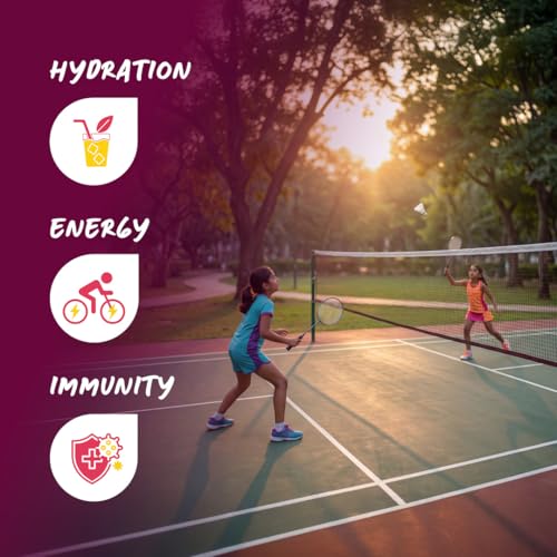 Image of Good Monk Fruit Drink Mix (Assorted - Natural Orange, Mixed Berries, Pineapple Powder), 50% Less Sugar with 8 Vitamins & Minerals. Tasty & Healthy Mix for Hydration, Energy, Immunity. 8x3 = 24 sachets