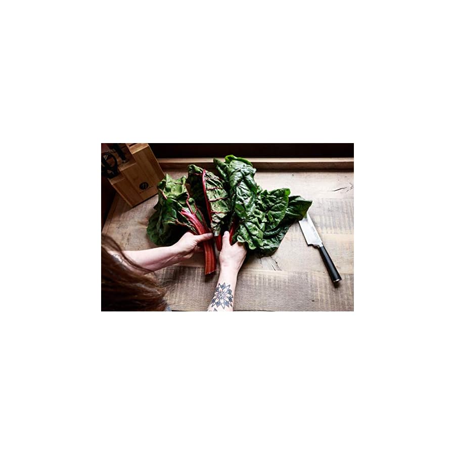 Ginsu-Gourmet-Chikara-Series-Forged-19-Piece-Japanese-Steel-Knife-Set--Cutlery-Set-with-420J-Stainless-Steel-Kitchen-Knives--Bamboo-Finish-Block-07133DS Ginsu Chikara Series Forged 19-Piece Japanese Knife Set, Black - Premium Cutlery Set with 420J Stainless Steel Kitchen Knives and Bamboo Block