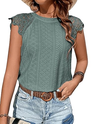 GORGLITTER Damen Bolero Strickjacke - Gehäkelt Crop Top Mit V-Ausschnitt Und Schleife