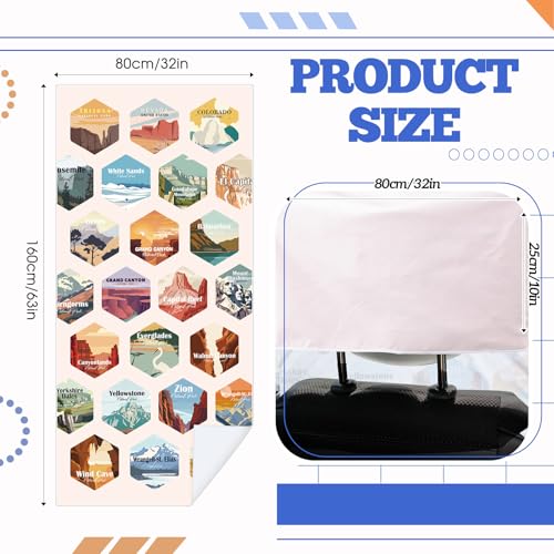Image of Hahafelt 2 Pack Car Seat Towel Cover with Storage Bag, 63 x 32 Inch Universal Non Slip Waterproof Sweat Protector for Car, Gym Workout Swimming Running, Machine Washable (Mixed Landscapes)