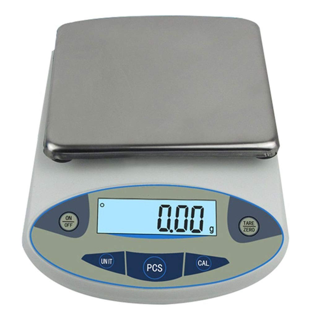 TBLOTYD High Precision Digital Scale LCD Stainless Steel Tare Function for Jewelry Laboratory Weighing Multifunctional 5kg/0.01g