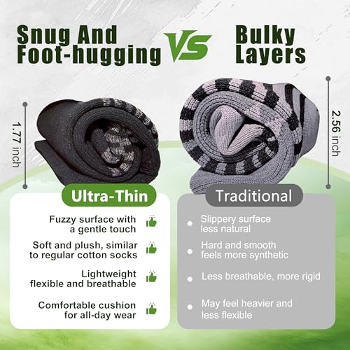 Image of RANDY SUN Waterproof Socks - Ultra Thin Seamless Cushion Socks with Eco-Friendly Juncao Inner, Breathable & Sweat-Friendly