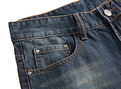 Kaxiya2021 Men's Ripped Straight Leg Jeans Skinny Slim Fit Distressed Jean Pants Tattered Casual Fashion Washed Trousers3