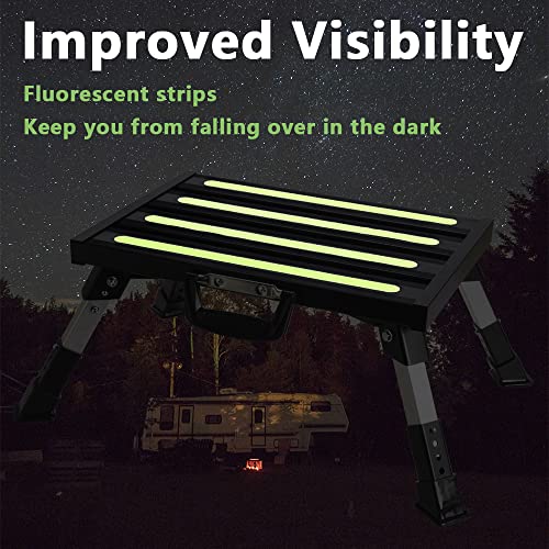 Iron RV Steps, 4-Level Adjustable Folding Step Stool - View #14