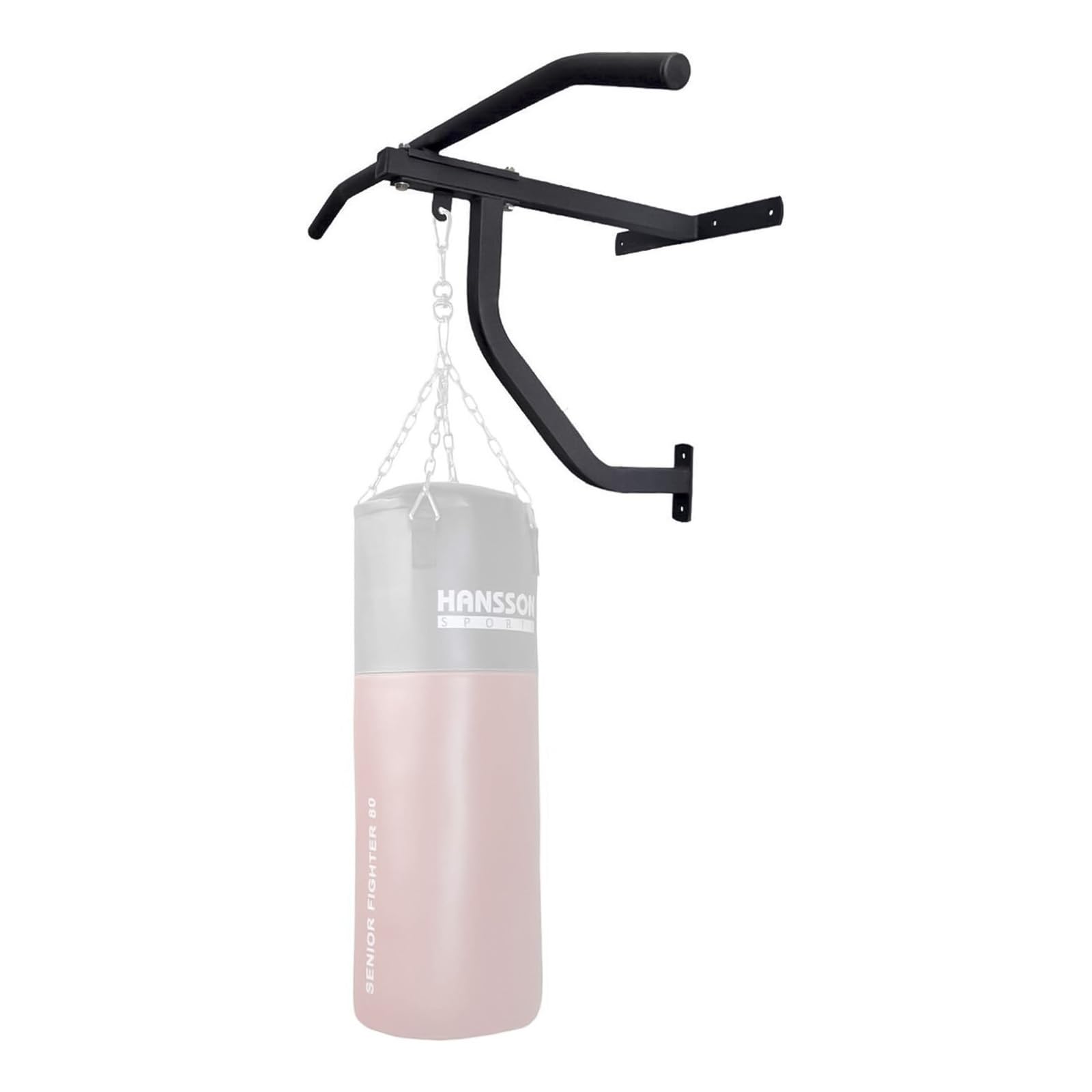 Hansson Sports® Soporte de pared para saco de boxeo con barra de dominadas