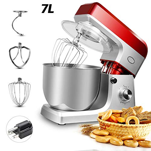 Lebensmittel Küchenmaschine,Mit 7L Edelstahl Rührschüssel, Multi-Funktions-6-Gang-Food Mixer Teig Blender Für Haus Und Küche 1200W Lebensmittel