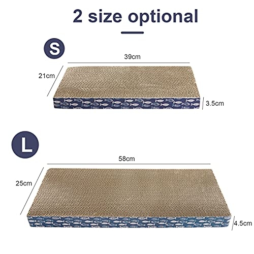 mewmewcat Rascunho de papelão para gato com papelão ondulado Catnip Brinquedos para gatos internos e