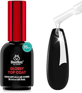 Beetles Gel Top Coat - Extra Glossy Top Coat Gel Polish 15ml, Shine Fini...