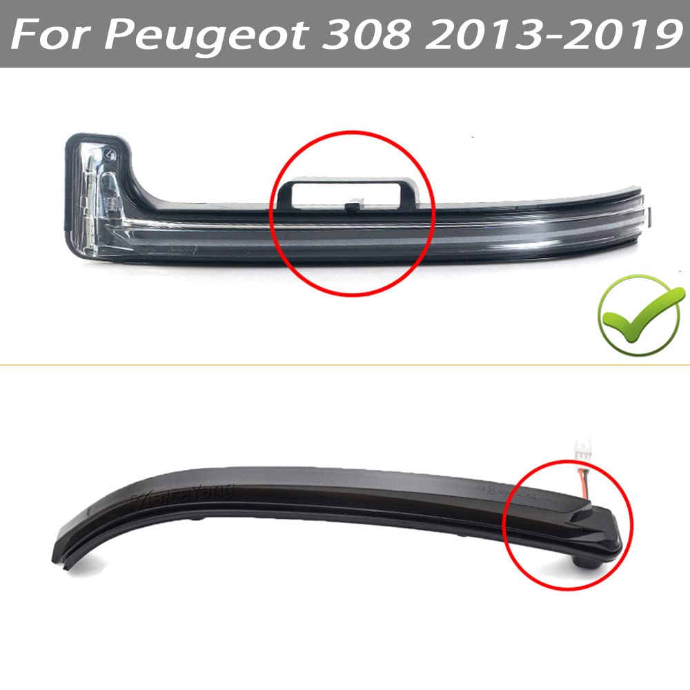 dinamiche indicatori di direzione una coppia specchio luci led per Peugeot 308 T9 308 SW II 2014 2015 2016 2017 2018 2019 2020