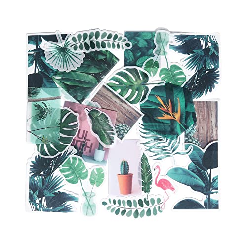 Ephemera Lot , Aolvo Tropical plantes Style Note Stickers simple Autocollant Fleurs roses Cover