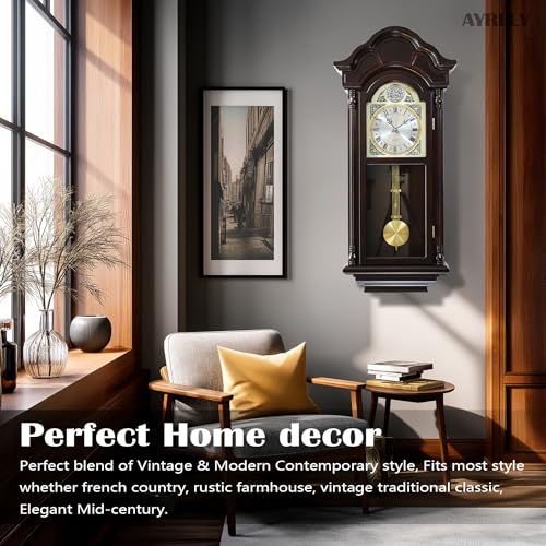 AYRELY 36 inch Grandfather Style Chiming Wall product photo AYRELY 36 inch Grandfather Style Chiming Wall product